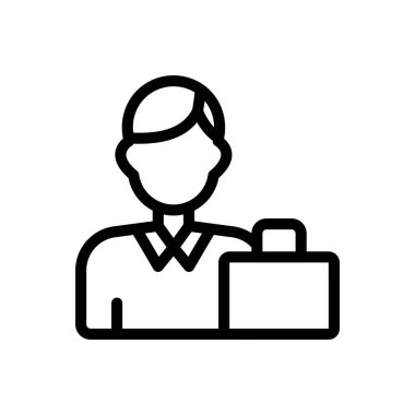 Şeffaf bir arkaplanda görev vektör çizimi. Premium kalite sembolleri. Konsept ve grafik tasarım için ince çizgi simgesi. 