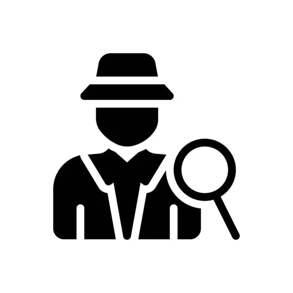 Detective Vector Illustration Transparent Background Premium Quality Symbols Glyphs Icon — Stock Vector