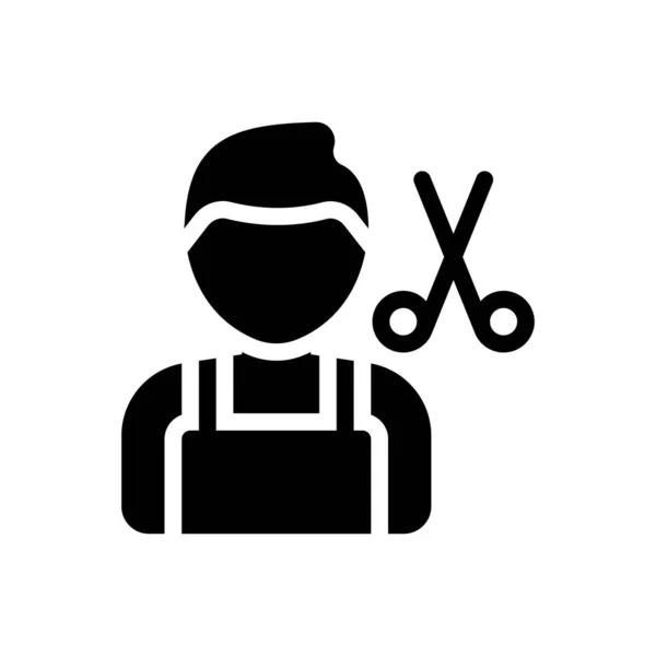 Barber Vector Illustration Transparent Background Premium Quality Symbols Glyphs Icon —  Vetores de Stock