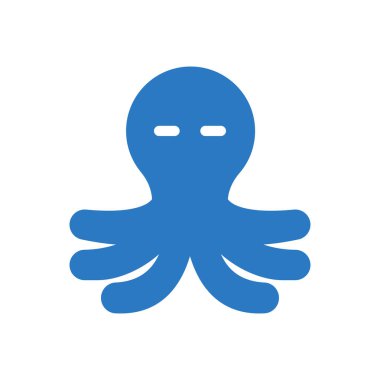 Saydam bir arkaplanda ahtapot vektör illüstrasyonu. Konsept ve grafik tasarımı için en kaliteli semboller..