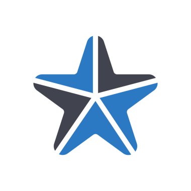 Şeffaf bir arkaplan üzerinde deniz yıldızı vektör çizimi. Konsept ve grafik tasarımı için özel kalite semboller..