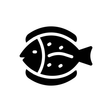 Şeffaf bir arkaplanda balık vektör çizimi. Konsept ve grafik tasarım simgeleri..