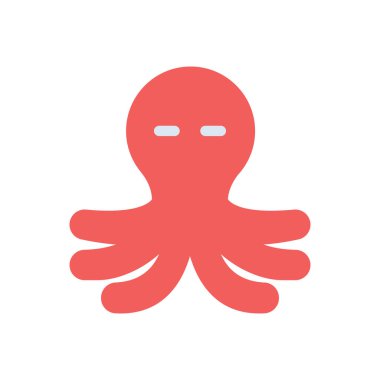 Saydam bir arkaplan üzerinde ahtapot vektör çizimi. Konsept ve grafik tasarımı için birinci sınıf kalite simgeler.. 