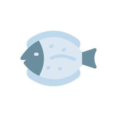 Şeffaf bir arkaplan üzerinde balık vektör çizimi. Konsept ve grafik tasarım için özel kalite simgeleri..