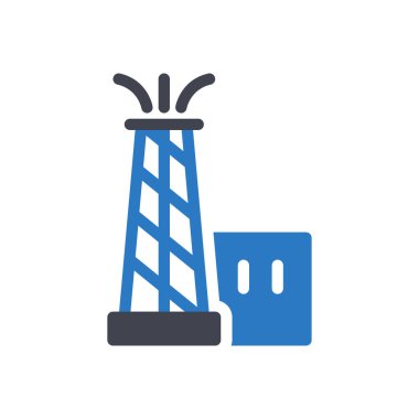 Şeffaf bir arkaplan üzerinde petrokimyasal vektör çizimi. Konsept ve grafik tasarımı için en iyi kalite semboller.. 