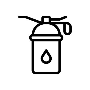 Şeffaf bir arkaplanda silindir vektör çizimi. Konsept ve grafik tasarımı için ince çizgi simgesi.. 