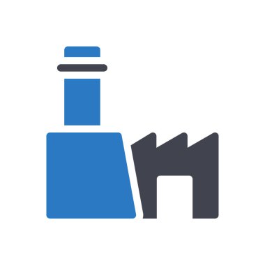 Şeffaf bir arkaplan üzerinde fabrika vektör çizimi. Konsept ve grafik tasarımı için mükemmel kalite sembolleri.. 