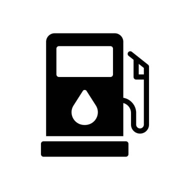 Saydam bir arkaplanda yakıt vektör çizimi. Konsept ve grafik tasarım simgeleri için kaliteli semboller.. 