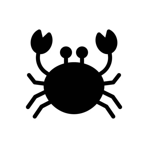 Crab Vector Illustration Transparent Background Premium Quality Symbols Glyphs Icon — Vector de stock