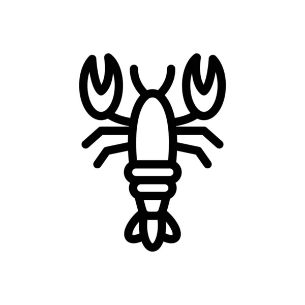 Lobster Vector Illustration Transparent Background Premium Quality Symbols Thin Line — Vetor de Stock