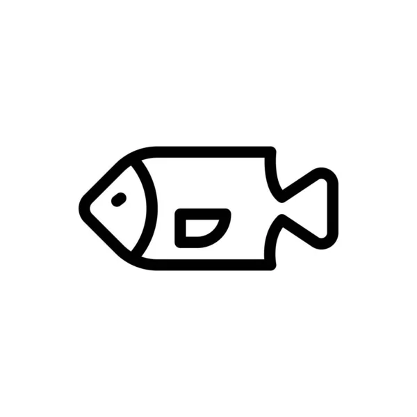 Ilustrație Vector Pește Fundal Transparent Simboluri Calitate Premium Pictograma Linie — Vector de stoc
