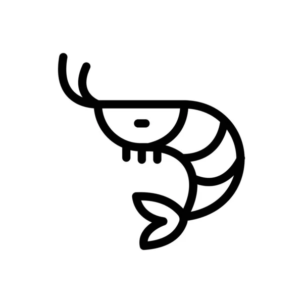 Shrimp Vector Illustration Transparent Background Premium Quality Symbols Thin Line — Archivo Imágenes Vectoriales