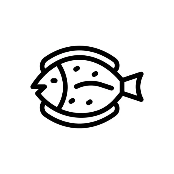 Векторная Иллюстрация Рыбы Прозрачном Фоне Символы Высокого Качества Тонкая Линия — стоковый вектор