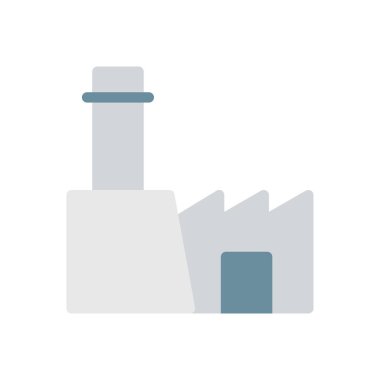 Şeffaf bir arkaplan üzerinde fabrika vektör illüstrasyonu. Konsept ve grafik tasarımı için birinci sınıf kalite simgeler.. 