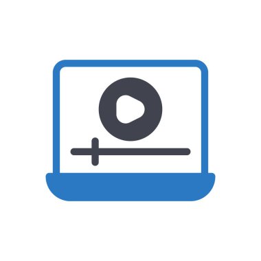  Şeffaf bir arkaplan üzerinde video vektör illüstrasyonu. Konsept ve grafik tasarım için kaliteli semboller..