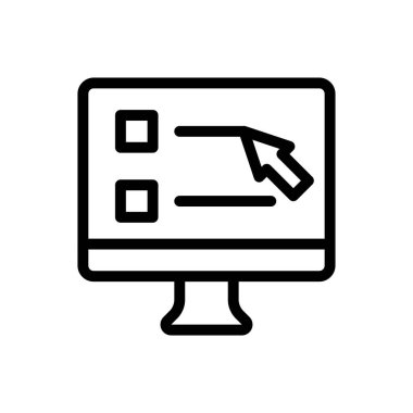 Şeffaf bir arkaplan üzerinde test vektör çizimi. Premium kalite sembolleri. Konsept ve grafik tasarım için ince çizgi simgesi. 