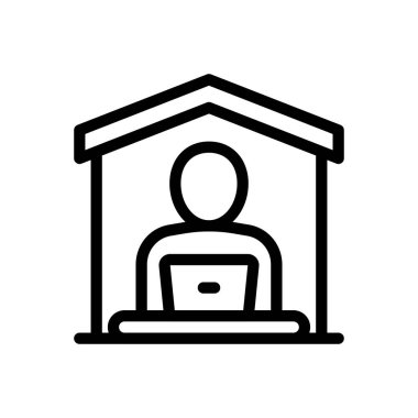 Şeffaf bir arkaplan üzerinde ev vektör çizimi. Konsept ve grafik tasarımı için ince çizgi simgesi..