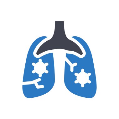 Şeffaf bir arkaplan üzerinde akciğer vektör çizimi. Konsept ve grafik tasarım simgeleri için kaliteli semboller.. 