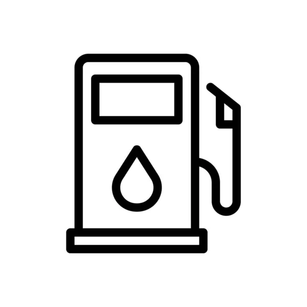 Fuel Vector Illustration Transparent Background Premium Quality Symbols Thin Line — Vector de stock