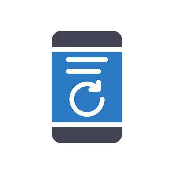 Mobile Vector Illustration Transparent Background Premium Quality Symbols Glyphs Icon — Stock Vector