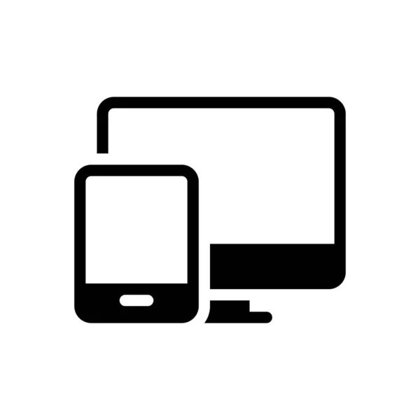 Monitor Vector Illustration Transparent Background Premium Quality Symbols Glyphs Icon — Stock Vector