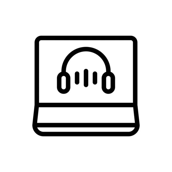 Kopfhörer Vektor Illustration Auf Transparentem Hintergrund Symbole Premium Qualität Thin — Stockvektor
