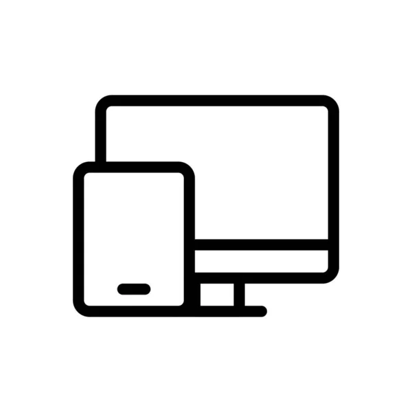 Monitor Vector Illustratie Een Transparante Achtergrond Premium Kwaliteit Symbolen Dunne — Stockvector