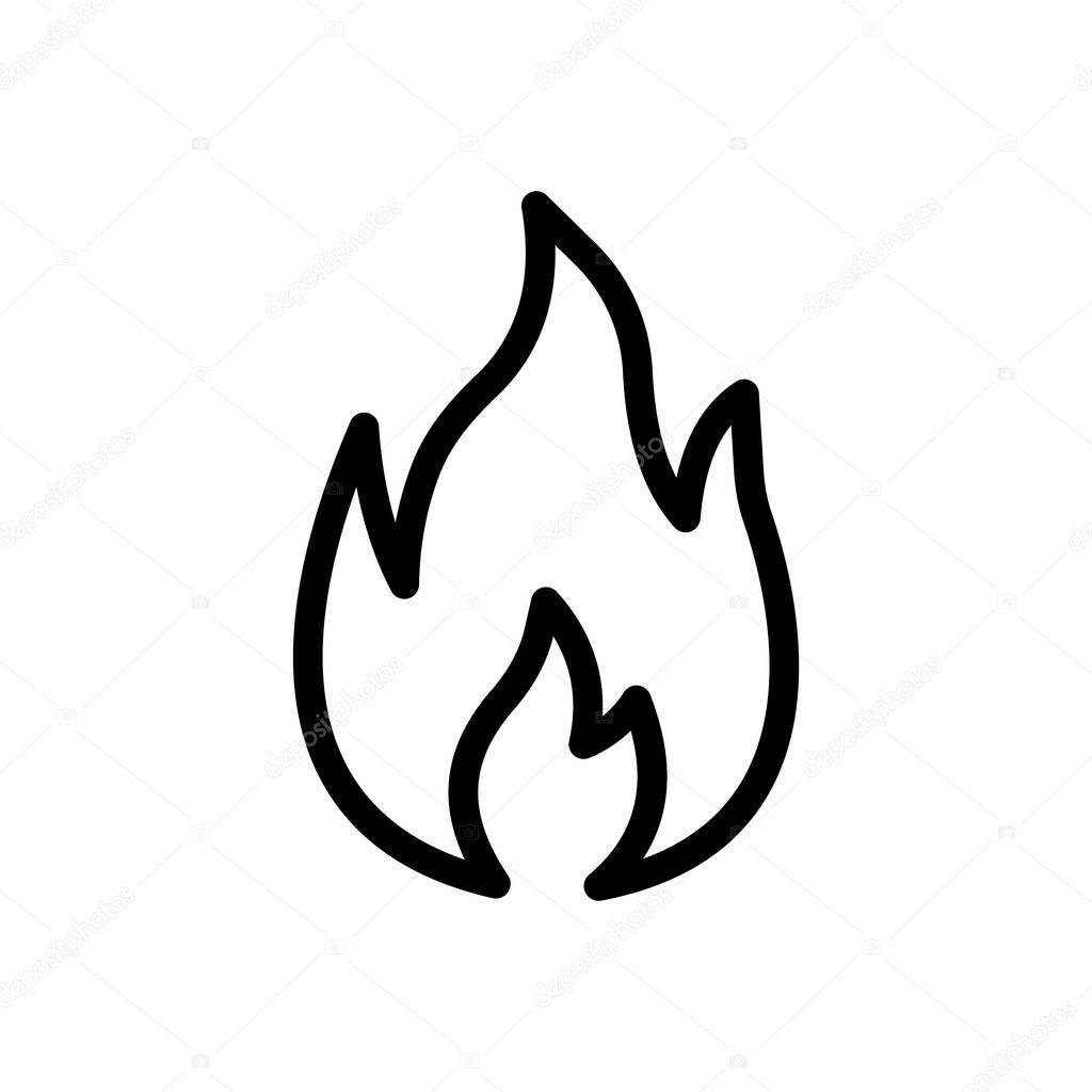 fire vector illustration on a transparent background.Premium quality symbols.Thin line icon for concept and graphic design.