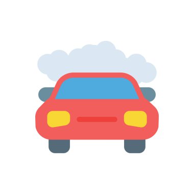 Şeffaf bir arkaplan üzerinde araba vektör çizimi. Konsept ve grafik tasarımı için birinci sınıf kalite simgeler..