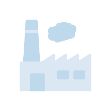 Şeffaf bir arkaplan üzerinde fabrika vektör illüstrasyonu. Konsept ve grafik tasarımı için birinci sınıf kalite simgeler..