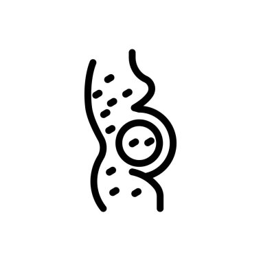 Şeffaf bir arkaplanda hamilelik vektör çizimi. Konsept ve grafik tasarım için ince çizgi simgesi.. 