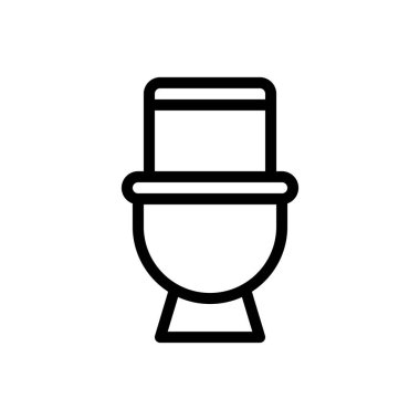 Şeffaf bir arkaplanda klozet vektör çizimi. Konsept ve grafik tasarım için ince çizgi simgesi.. 