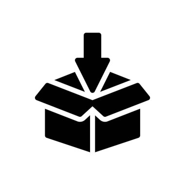 Şeffaf bir arkaplan üzerinde kutu vektör çizimi. Konsept ve grafik tasarımı için özel kalite semboller..