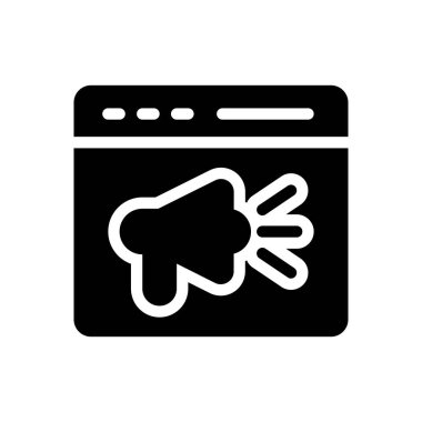 Şeffaf bir arkaplan üzerinde megafon vektör çizimi. Konsept ve grafik tasarımı için en iyi kalite semboller..