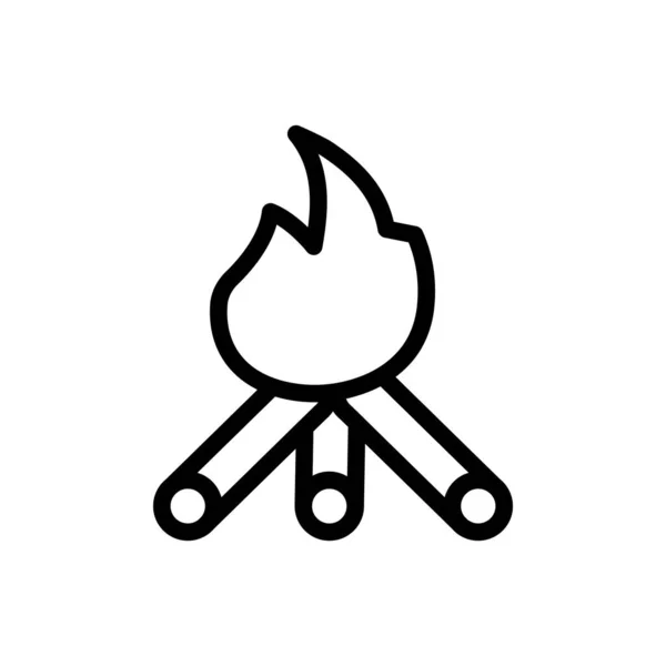 Bonfire Vector Illustratie Een Transparante Achtergrond Premium Kwaliteit Symbolen Dunne — Stockvector