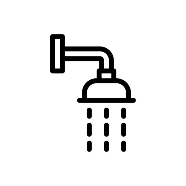 Shower Vector Illustration Transparent Background Premium Quality Symbols Thin Line — ストックベクタ