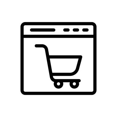 Şeffaf bir arkaplan üzerinde çevrimiçi vektör illüstrasyonu. Konsept ve grafik tasarım için ince çizgi simgesi..