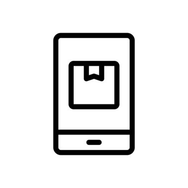 Şeffaf bir arkaplan üzerinde mobil vektör çizimi. Premium kalite sembolleri. Konsept ve grafik tasarım için ince çizgi simgesi.