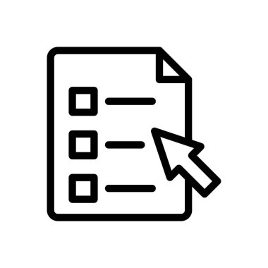 Şeffaf bir arkaplanda vektör illüstrasyonunu listele. Konsept ve grafik tasarımı için ince çizgi simgesi.. 