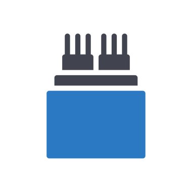 Şeffaf bir arkaplan üzerinde kablo vektör illüstrasyonu. Konsept ve grafik tasarımı için kaliteli semboller..