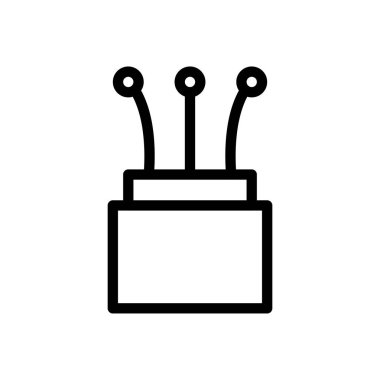 Şeffaf bir arkaplan üzerinde kablo vektör çizimi. Premium kalite semboller. Konsept ve grafik tasarım için ince çizgi simgesi. 