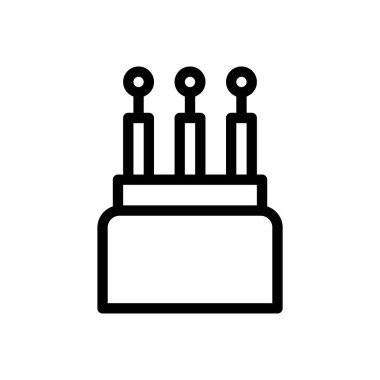 Saydam bir arkaplanda adresleyici vektör çizimi. Konsept ve grafik tasarımı için ince çizgi simgesi..