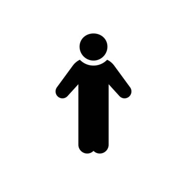 Saydam bir arkaplan üzerinde insan vektör illüstrasyonu. Konsept ve grafik tasarım simgeleri için kaliteli semboller.. 