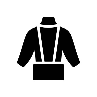 Saydam bir arkaplanda giysi vektör çizimi. Konsept ve grafik tasarım için özel kalite semboller..