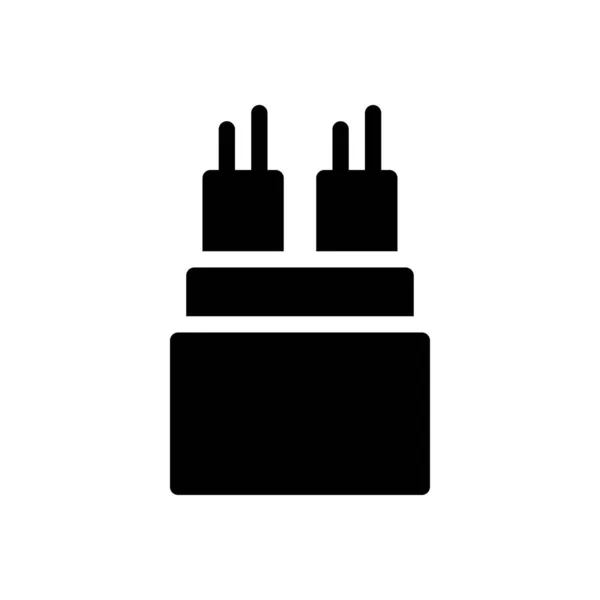 Şeffaf Bir Arkaplan Üzerinde Kablo Vektör Illüstrasyonu Konsept Grafik Tasarımı — Stok Vektör