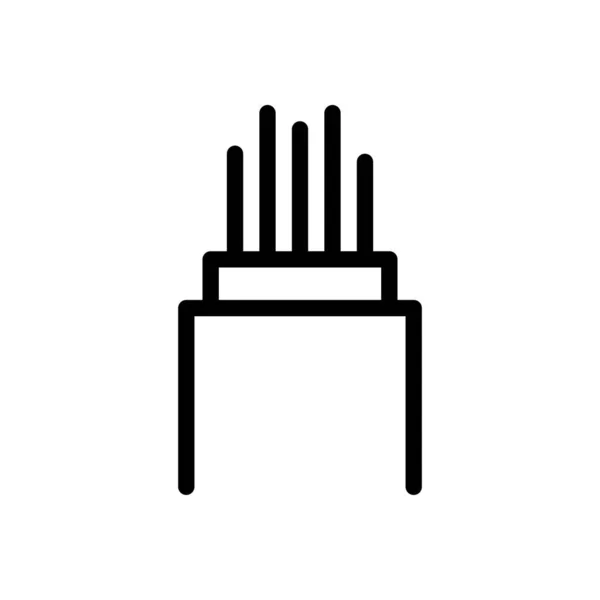 Kabel Vector Illustratie Een Transparante Achtergrond Premium Kwaliteit Symbolen Dunne — Stockvector