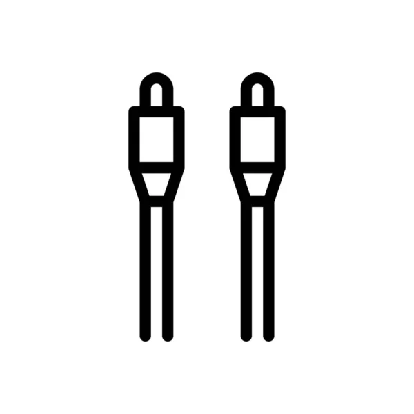 Ilustrasi Vektor Kabel Pada Background Premium Kualitas Simbol Thin Baris - Stok Vektor