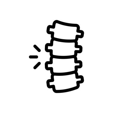 Şeffaf bir arkaplanda omurga vektör çizimi. Konsept ve grafik tasarım için ince çizgi simgesi.. 