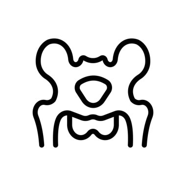 Şeffaf bir arkaplanda kalça vektör çizimi. Konsept ve grafik tasarımı için ince çizgi simgesi..