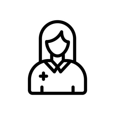 Saydam bir arkaplan üzerinde hasta vektör çizimi. Konsept ve grafik tasarım için ince çizgi simgesi..